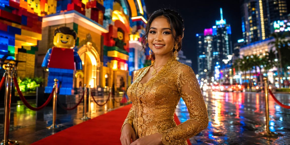 Pengguna Malaysia mengakses aplikasi kasino fortune111 dengan pakaian tradisional kebaya